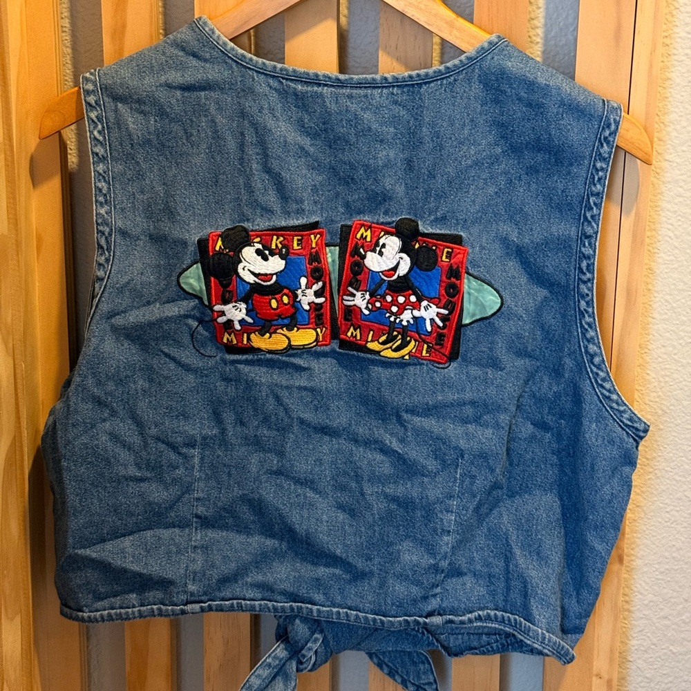 Vintage XL Mickey & Mickey Patch Vest